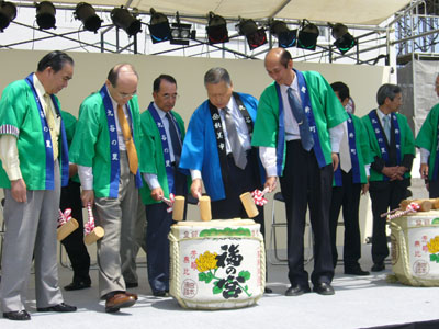 森元首相、谷本県知事を交えて